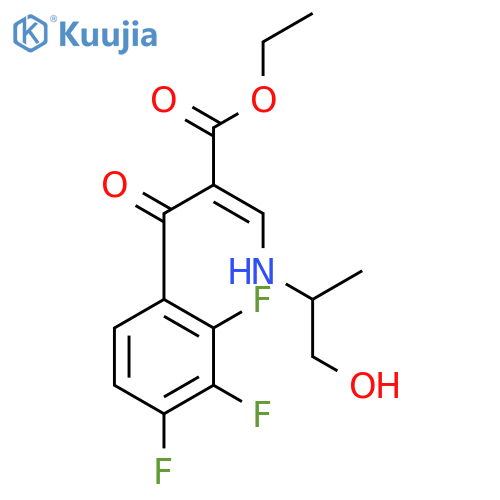 2,3,4-Trifluoro-a-(1S)-2-hydroxy-1-methylethylaminomethylene-b-oxo-benzenepropanoic Acid Ethyl Ester structure
