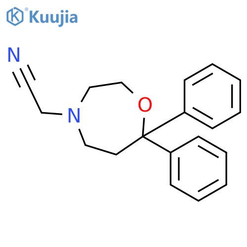 1,4-Oxazepine-4(5H)-acetonitrile, tetrahydro-7,7-diphenyl- structure