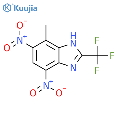 1H-Benzimidazole, 4-methyl-5,7-dinitro-2-(trifluoromethyl)- structure