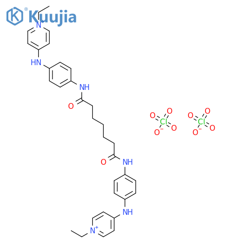 4,4'-[(1,7-dioxoheptane-1,7-diyl)bis(iminobenzene-4,1-diylimino)]bis(1-ethylpyridinium) diperchlorate structure