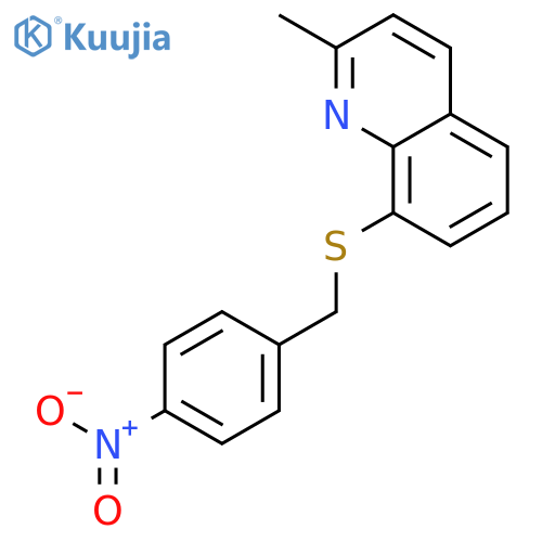2-methyl-8-[(4-nitrobenzyl)sulfanyl]quinoline structure
