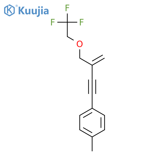 Benzene, 1-methyl-4-[3-[(2,2,2-trifluoroethoxy)methyl]-3-buten-1-ynyl]- structure