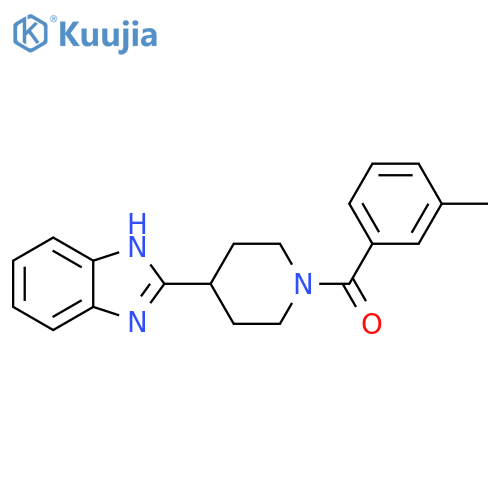 2-1-(3-methylbenzoyl)piperidin-4-yl-1H-1,3-benzodiazole structure