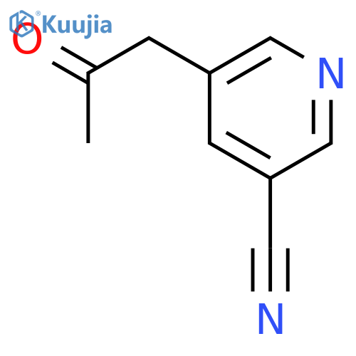 3-Pyridinecarbonitrile,5-(2-oxopropyl)- structure