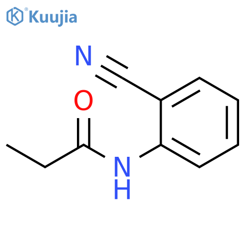 Propanamide, N-(2-cyanophenyl)- structure