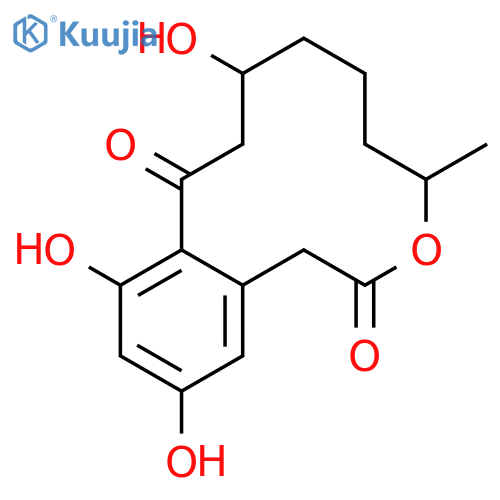 2H-3-Benzoxacyclododecin-2,10(1H)-dione, 4,5,6,7,8,9-hexahydro-8,11,13-trihydroxy-4-methyl-,(4S,8R)- structure