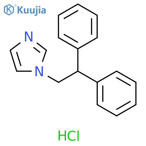1H-Imidazole, 1-(2,2-diphenylethyl)-, hydrochloride (1:1) structure