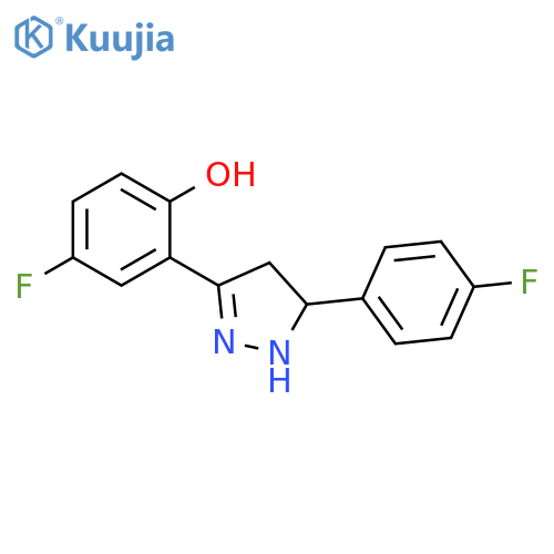 4-fluoro-2-5-(4-fluorophenyl)-4,5-dihydro-1H-pyrazol-3-ylphenol structure