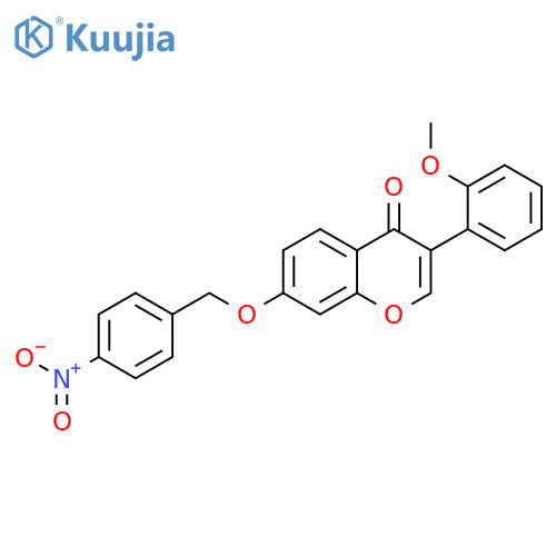 3-(2-methoxyphenyl)-7-(4-nitrophenyl)methoxy-4H-chromen-4-one structure