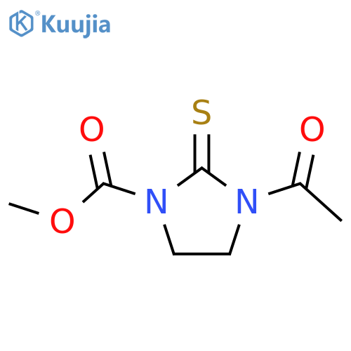 1-Imidazolidinecarboxylic acid, 3-acetyl-2-thioxo-, methyl ester structure