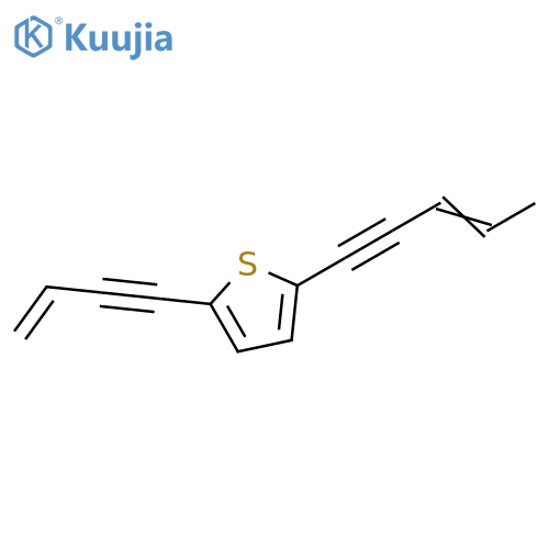 Thiophene, 2-(3-buten-1-ynyl)-5-(3-penten-1-ynyl)- structure