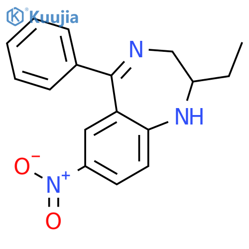 1H-1,4-Benzodiazepine, 2-ethyl-2,3-dihydro-7-nitro-5-phenyl- structure