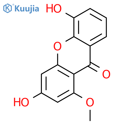 9H-Xanthen-9-one, 3,5-dihydroxy-1-methoxy- structure