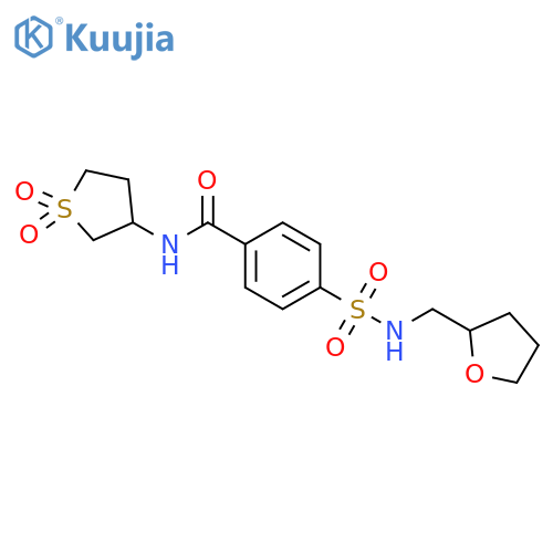 N-(1,1-dioxo-1lambda6-thiolan-3-yl)-4-{(oxolan-2-yl)methylsulfamoyl}benzamide structure