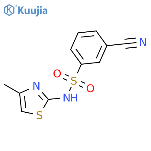 BENZENESULFONAMIDE, 3-CYANO-N-(4-METHYL-2-THIAZOLYL)- structure
