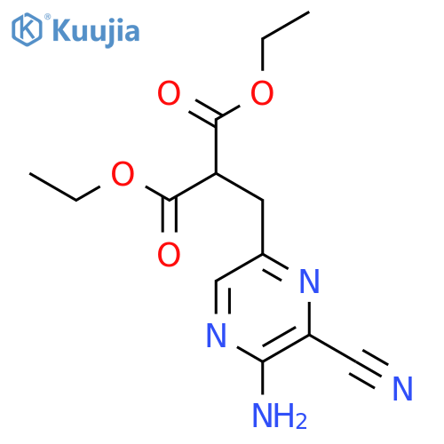 Propanedioic acid, [(5-amino-6-cyanopyrazinyl)methyl]-, diethyl ester structure
