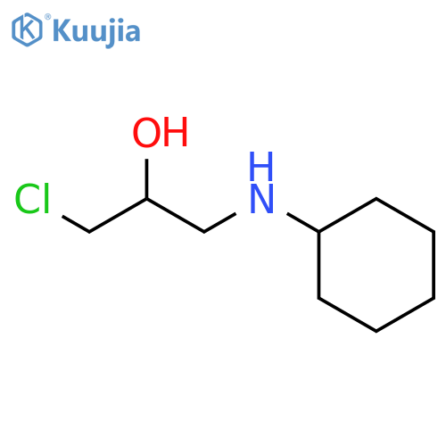 1-Chloro-3-cyclohexylaminopropan-2-ol structure