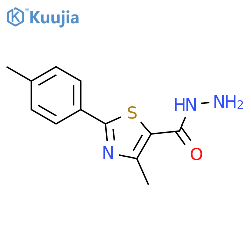 5-Thiazolecarboxylic acid, 4-methyl-2-(4-methylphenyl)-, hydrazide structure
