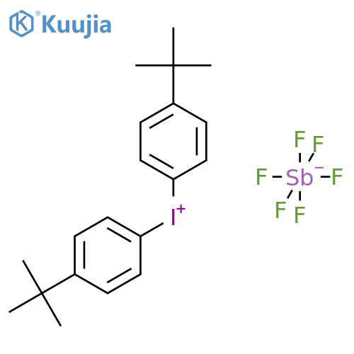 Bis-(4-tert-butylphenyl)-iodonium hexafluoroantimonate structure