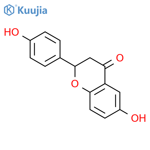 4H-1-Benzopyran-4-one, 2,3-dihydro-6-hydroxy-2-(4-hydroxyphenyl)- structure