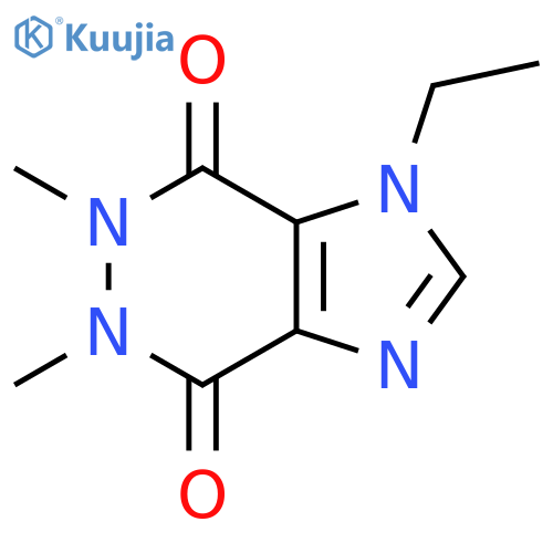 1H-Imidazo[4,5-d]pyridazine-4,7-dione, 1-ethyl-5,6-dihydro-5,6-dimethyl- structure