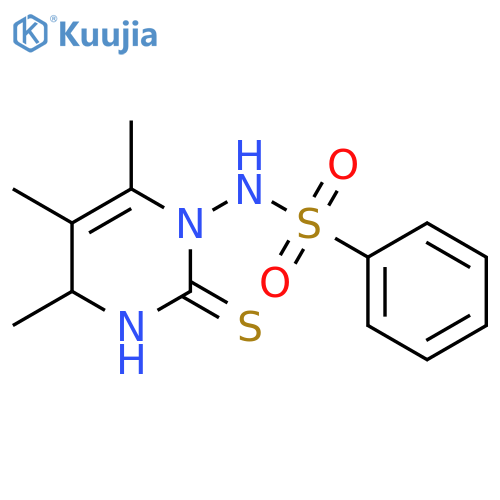 Benzenesulfonamide,N-(3,4-dihydro-4,5,6-trimethyl-2-thioxo-1(2H)-pyrimidinyl)- structure