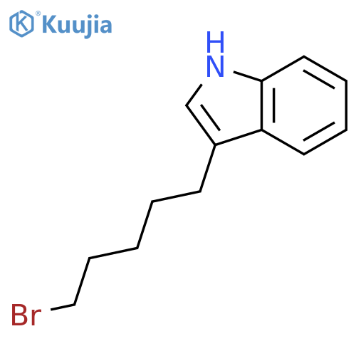 3-(5-bromopentyl)-1H-indole structure
