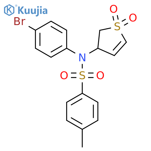 N-(4-bromophenyl)-N-(1,1-dioxo-2,3-dihydro-1lambda6-thiophen-3-yl)-4-methylbenzene-1-sulfonamide structure