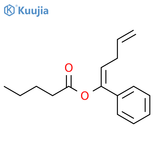 Pentanoic acid, 1-phenyl-1,4-pentadienyl ester structure