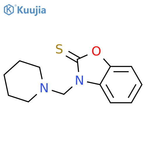 2(3H)-Benzoxazolethione, 3-(1-piperidinylmethyl)- structure