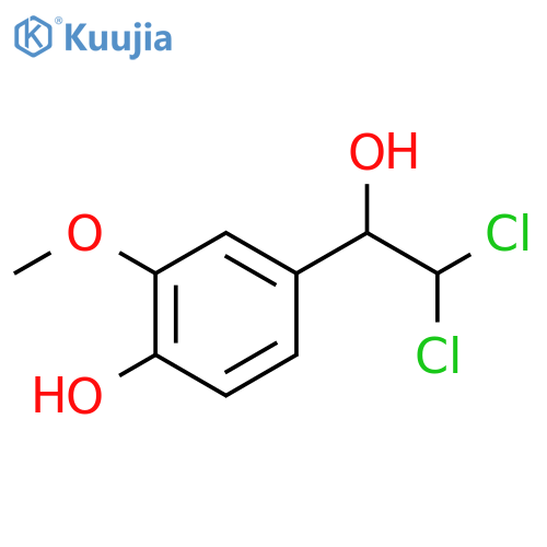 Benzenemethanol, α-(dichloromethyl)-4-hydroxy-3-methoxy- structure