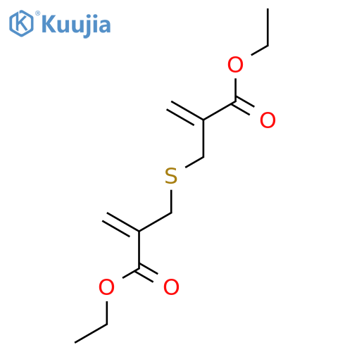 2-Propenoic acid, 2,2'-[thiobis(methylene)]bis-, diethyl ester structure