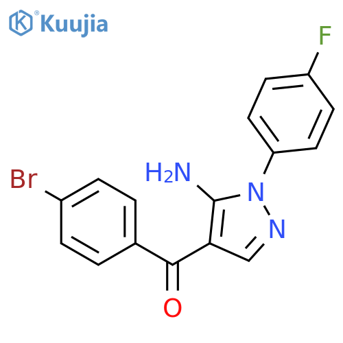 (5-AMINO-1-(4-FLUOROPHENYL)-1H-PYRAZOL-4-YL)(4-BROMOPHENYL)METHANONE structure