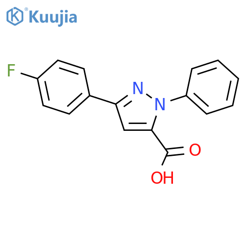 3-(4-FLUOROPHENYL)-1-PHENYL-1H-PYRAZOLE-5-CARBOXYLIC ACID structure