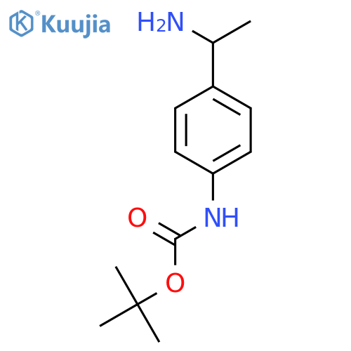 Tert-butyl N-[4-(1-aminoethyl)phenyl]carbamate structure