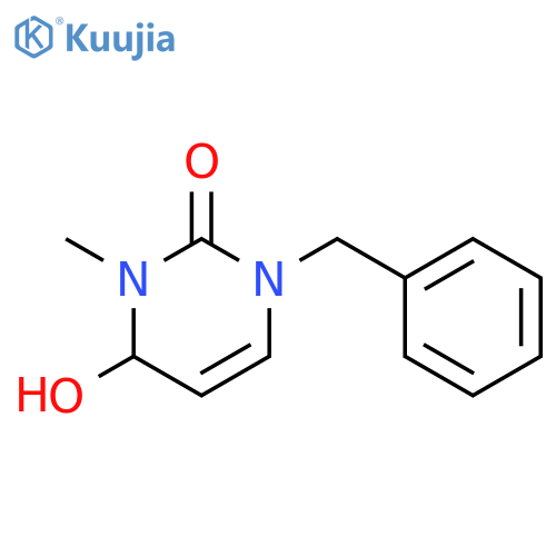2(1H)-Pyrimidinone, 3,4-dihydro-4-hydroxy-3-methyl-1-(phenylmethyl)- structure