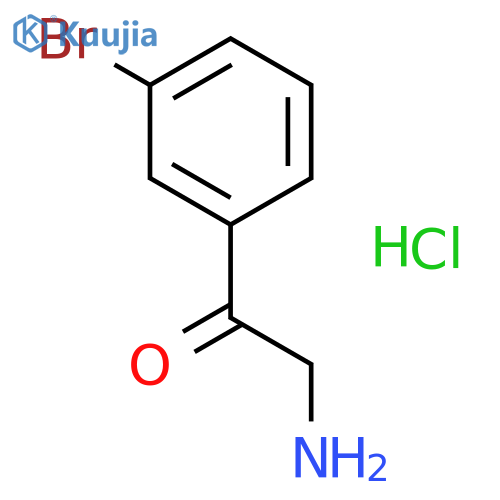 2-amino-1-(3-bromophenyl)ethan-1-one hydrochloride structure