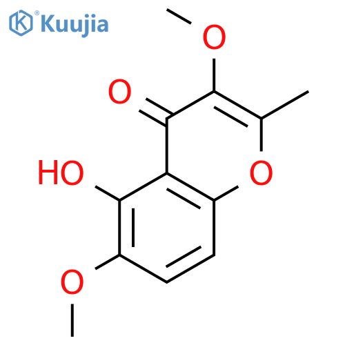 4H-1-Benzopyran-4-one, 5-hydroxy-3,6-dimethoxy-2-methyl- structure