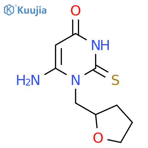 6-Amino-2,3-dihydro-1-(tetrahydro-2-furanyl)methyl-2-thioxo-4(1H)-pyrimidinone structure