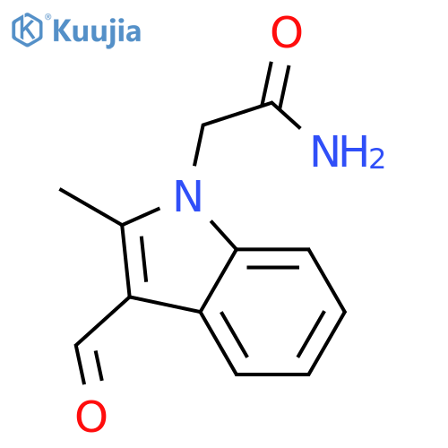 2-(3-Formyl-2-methyl-1H-indol-1-yl)acetamide structure
