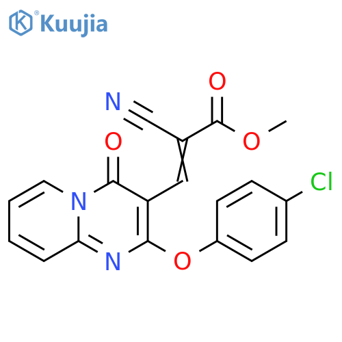 methyl (2E)-3-2-(4-chlorophenoxy)-4-oxo-4H-pyrido1,2-apyrimidin-3-yl-2-cyanoprop-2-enoate structure