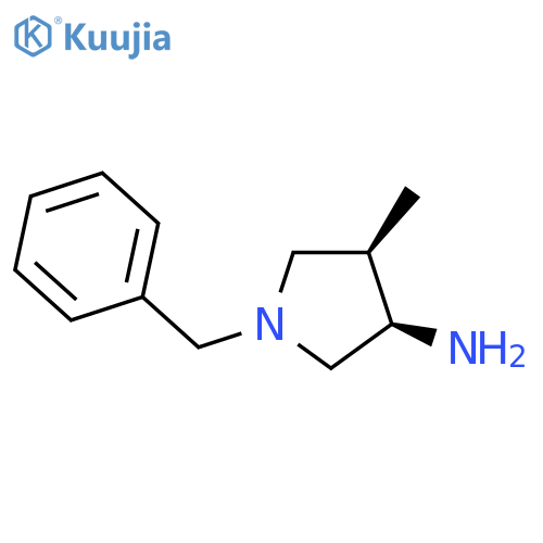 3-PYRROLIDINAMINE, 4-METHYL-1-(PHENYLMETHYL)-, (3R,4R)- structure