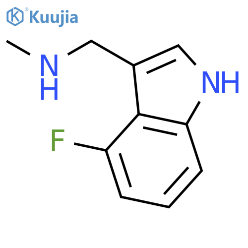 (4-fluoro-1H-indol-3-yl)methyl(methyl)amine structure