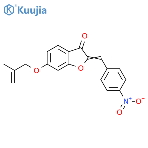 (2Z)-6-(2-methylprop-2-en-1-yl)oxy-2-(4-nitrophenyl)methylidene-2,3-dihydro-1-benzofuran-3-one structure