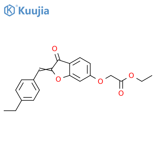 ethyl 2-{(2Z)-2-(4-ethylphenyl)methylidene-3-oxo-2,3-dihydro-1-benzofuran-6-yloxy}acetate structure