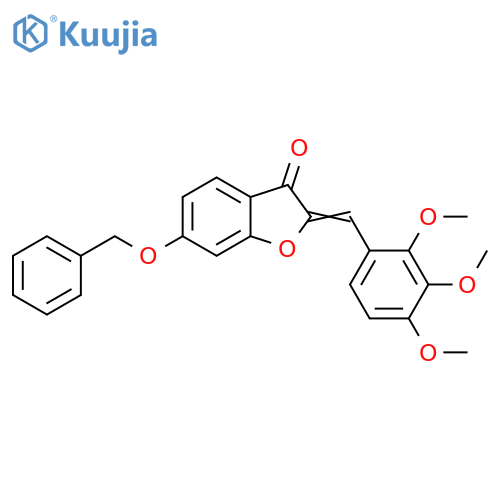 (2Z)-6-(benzyloxy)-2-(2,3,4-trimethoxyphenyl)methylidene-2,3-dihydro-1-benzofuran-3-one structure
