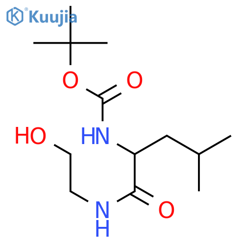 Carbamic acid,[(1S)-1-[[(2-hydroxyethyl)amino]carbonyl]-3-methylbutyl]-,1,1-dimethylethyl ester structure