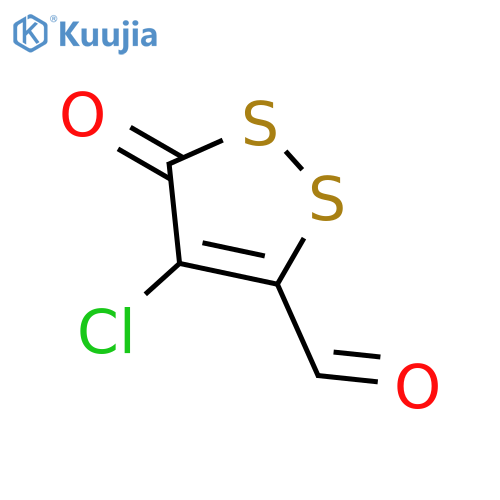 3H-1,2-DITHIOLE-5-CARBOXALDEHYDE, 4-CHLORO-3-OXO- structure