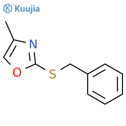 Oxazole, 4-methyl-2-[(phenylmethyl)thio]- structure