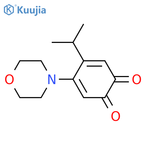 3,5-Cyclohexadiene-1,2-dione, 4-(1-methylethyl)-5-(4-morpholinyl)- structure